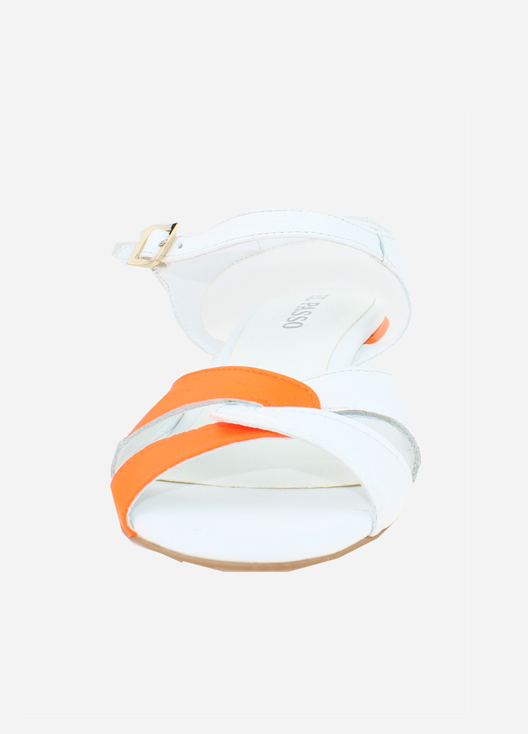 Белые босоножки re992-4054 белый-оранжевый El passo