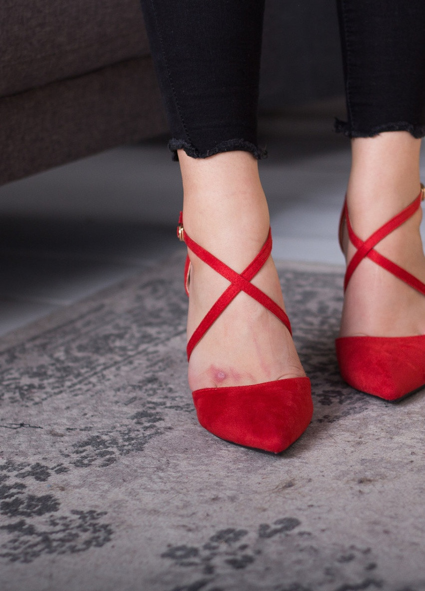 Жіночі туфлі Jace 2592 36 розмір 23,5 см червоні Fashion (253592822)