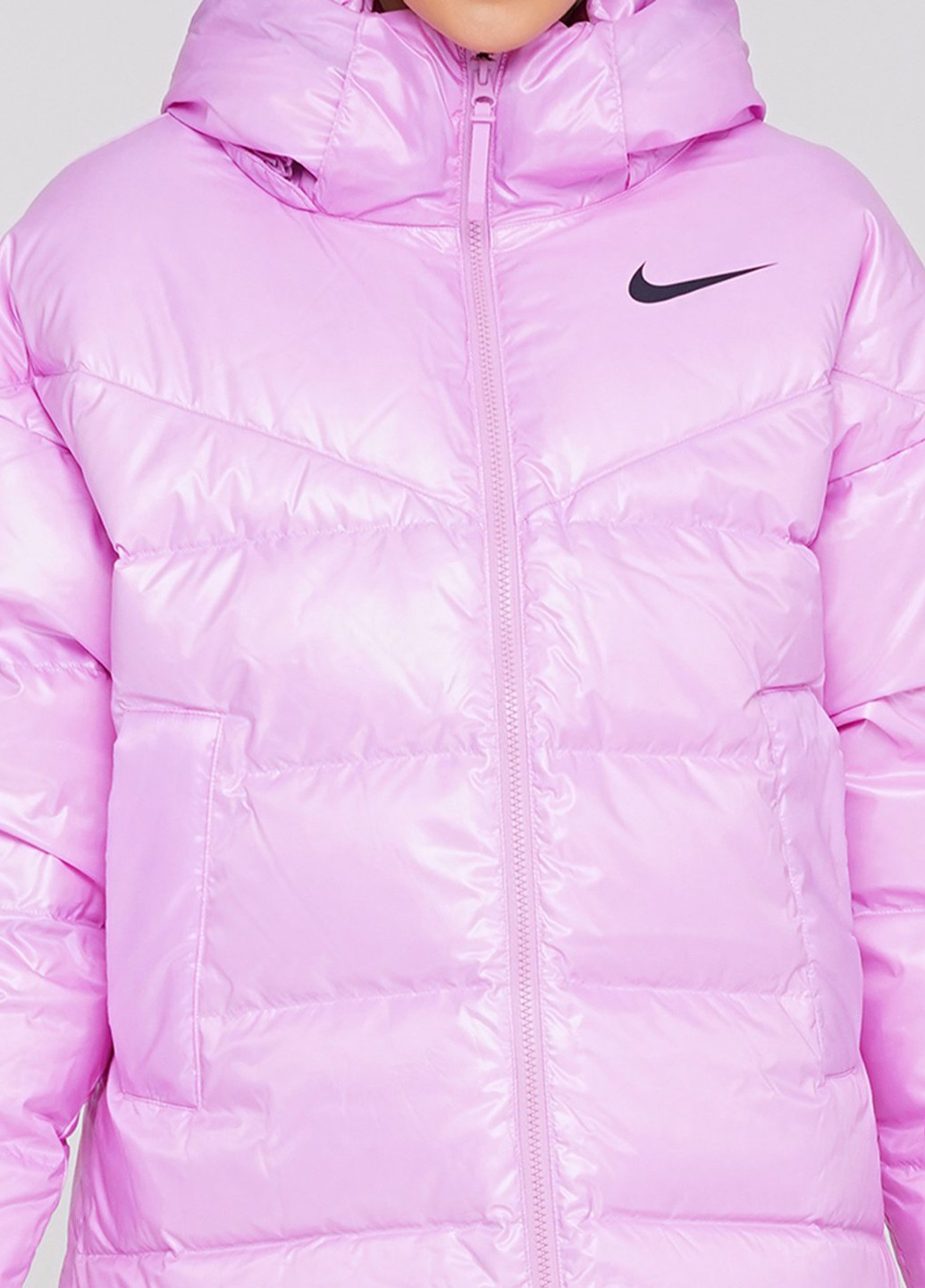 Розово-лиловый демисезонный Пуховик Nike