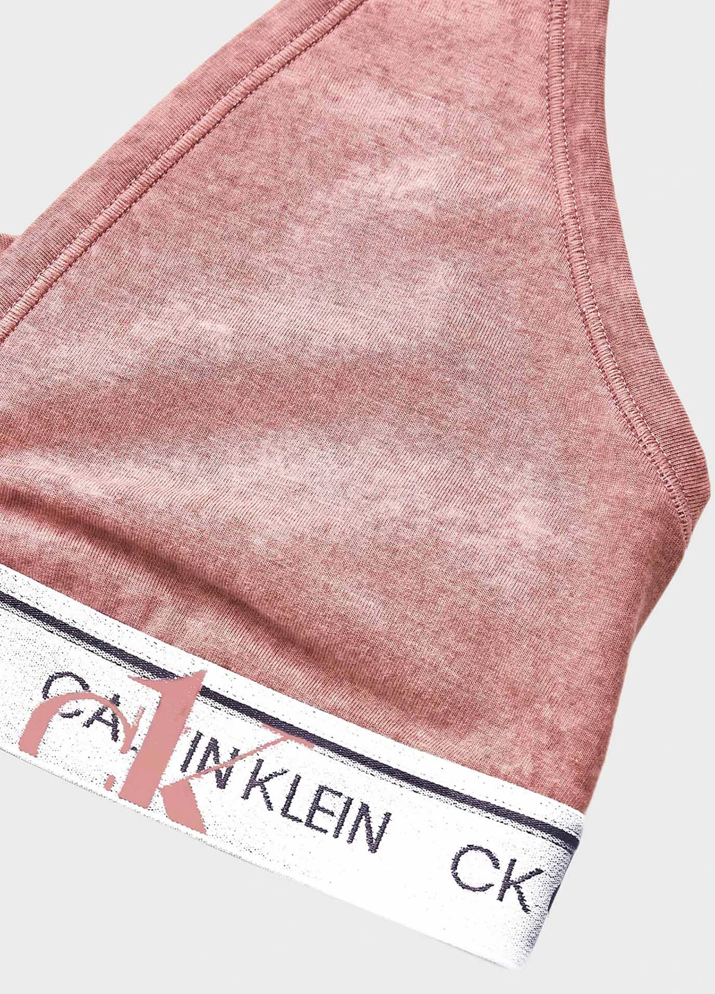 Рожевий топ бюстгальтер Calvin Klein без кісточок бавовна