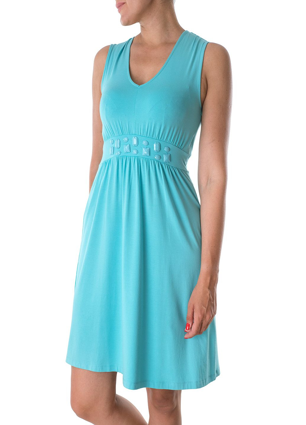 Блакитна кежуал сукня Marc Aurel однотонна