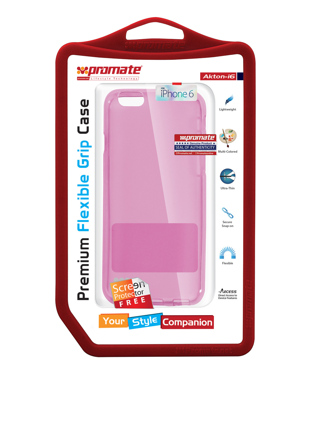 Чохол для iPhone Akton-i6 Pink Promate promate для iphone 6/6s/7 (136919734)