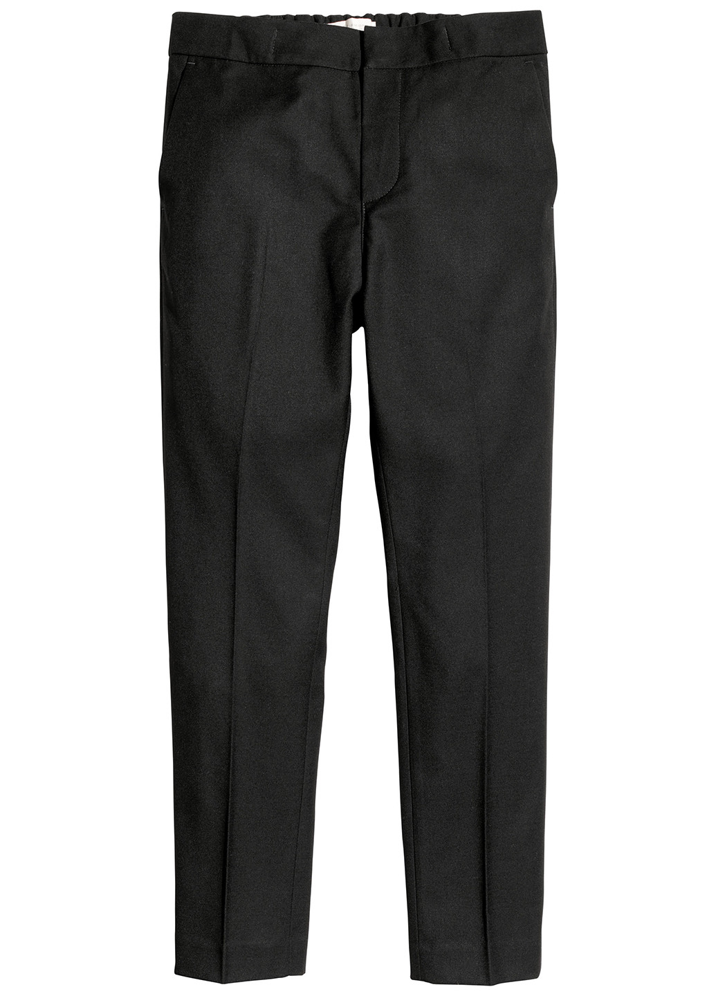 Черные классические демисезонные брюки зауженные H&M