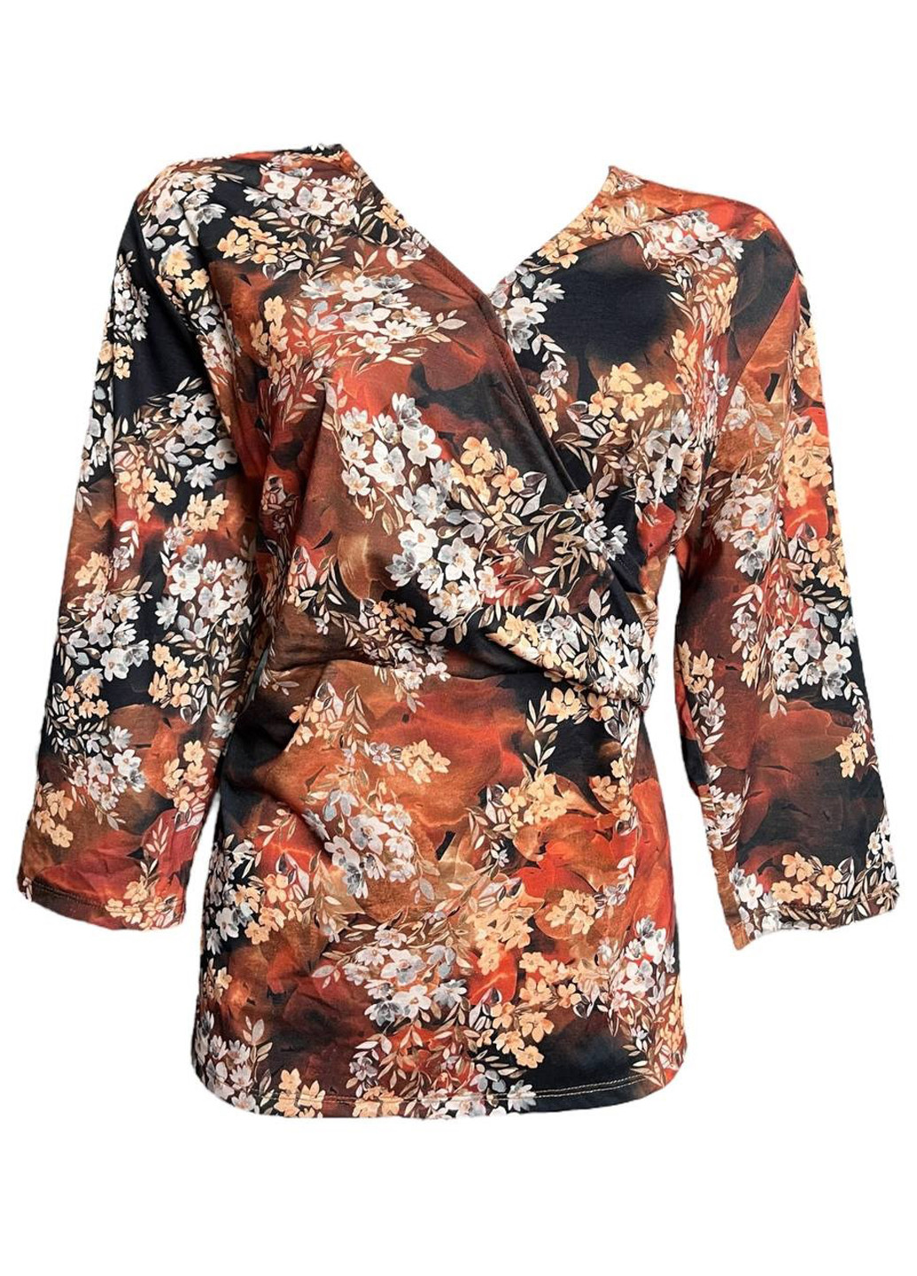 Комбінована блузка на запах American Fashion
