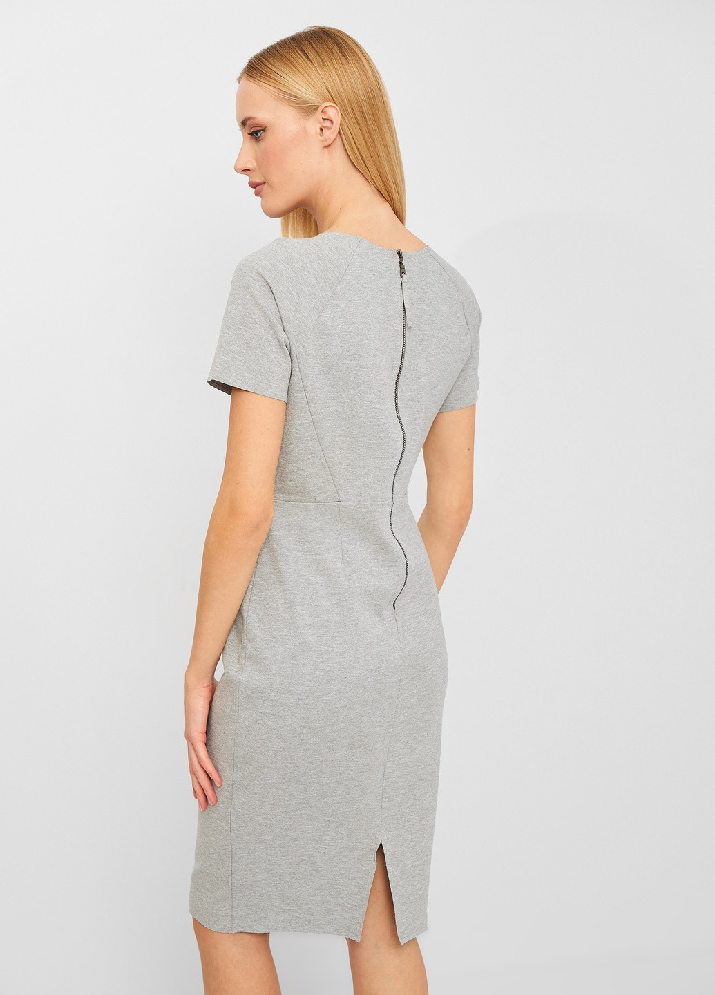 Сіра ділова плаття, сукня H&M меланжева