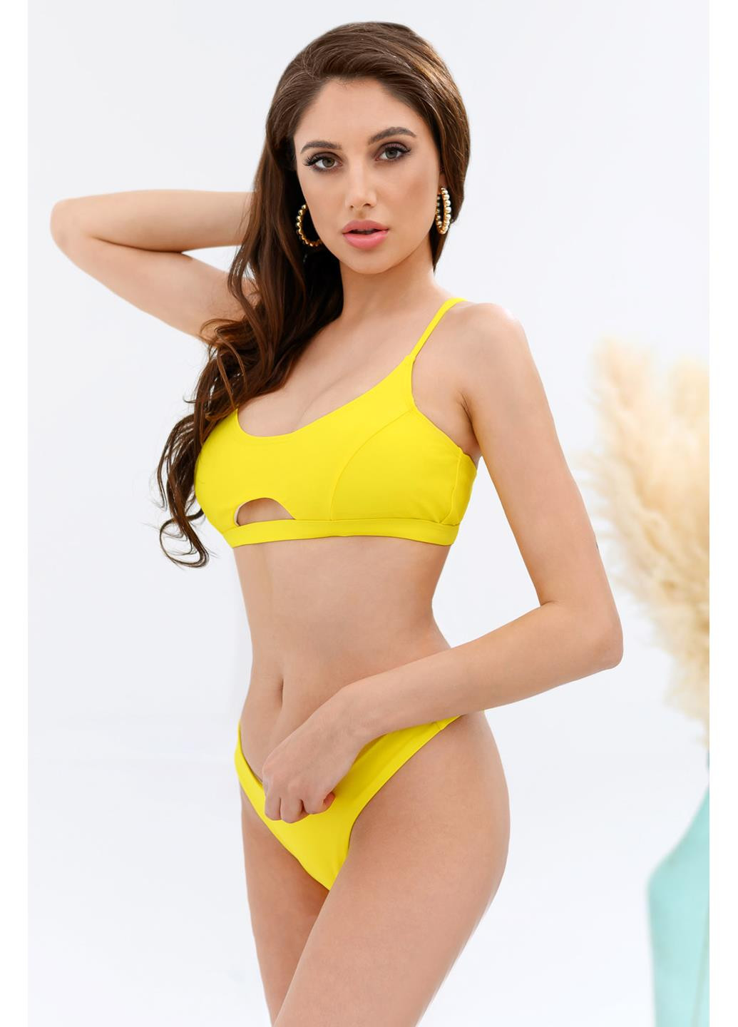 Желтый демисезонный купальник новинка бикини Katrin
