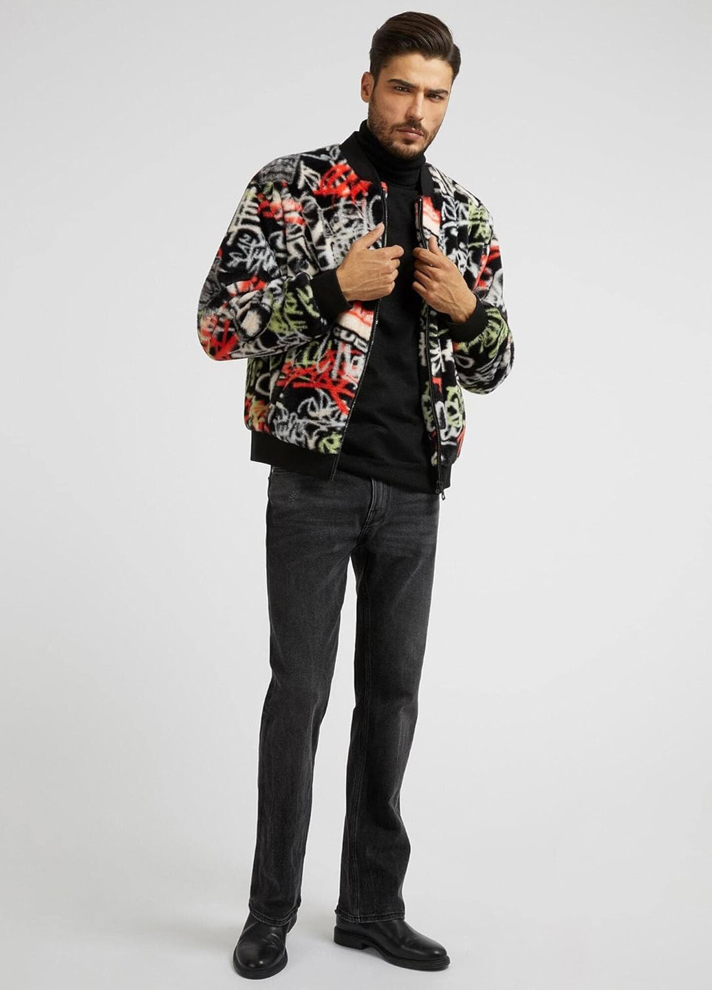 Бомбер Guess на молнии (307637019)