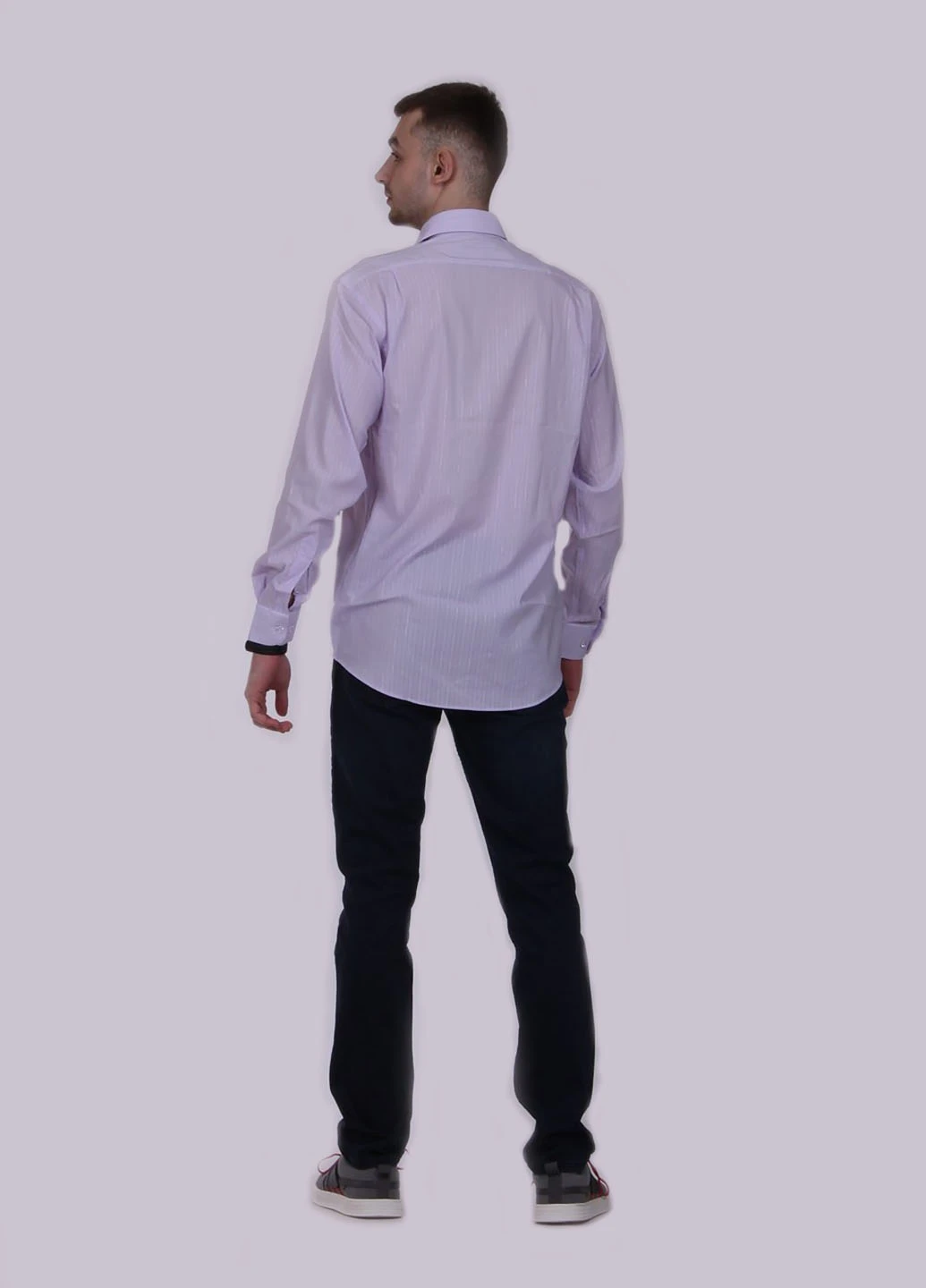 Сиреневая рубашка однотонная Zegna
