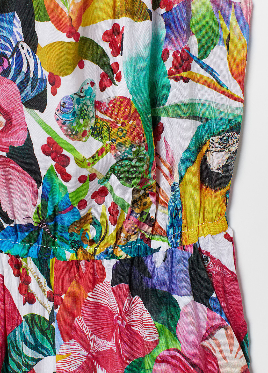 Комбінезон H&M комбінезон-брюки квітковий зелений кежуал віскоза