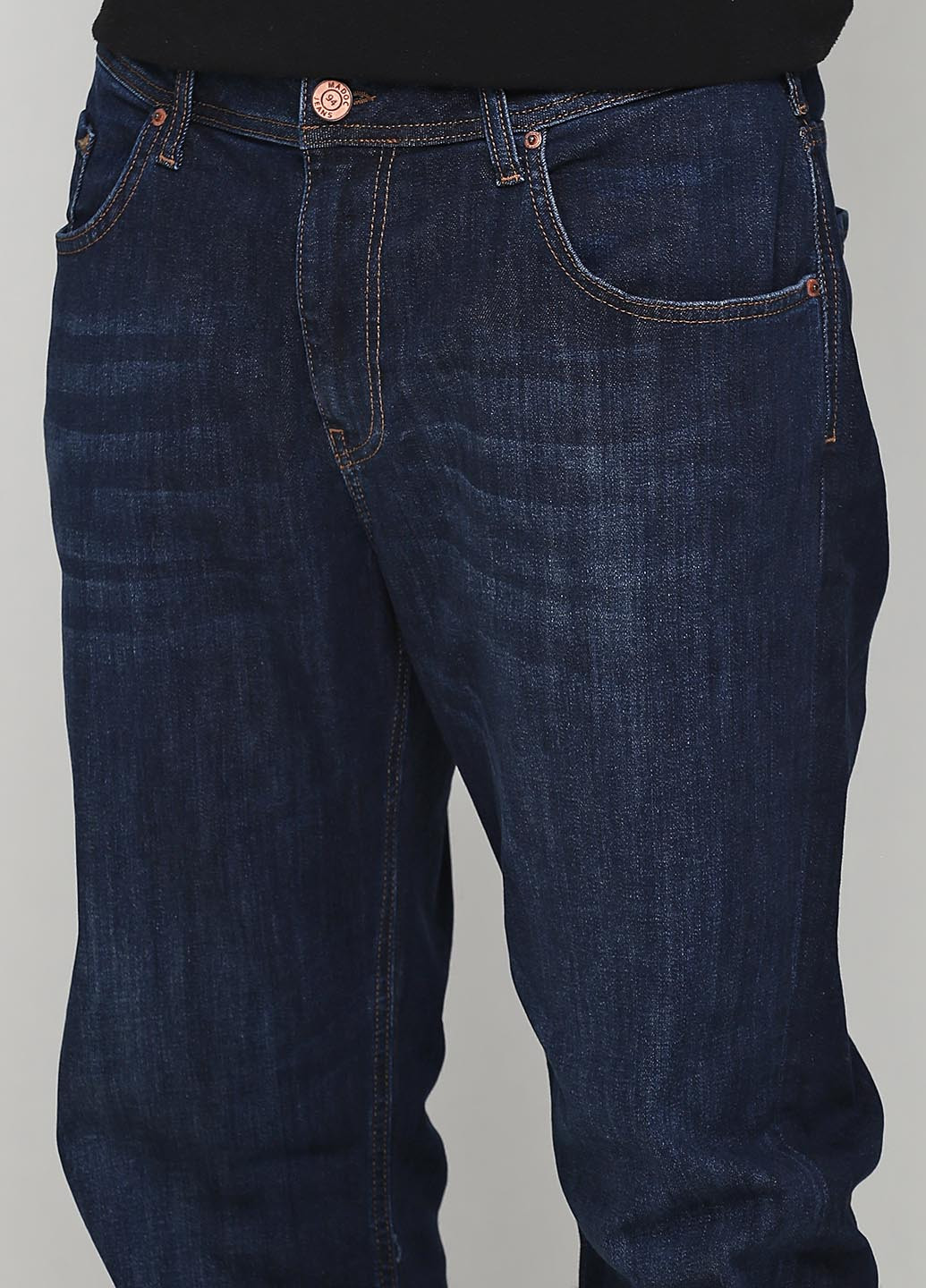 Темно-синие демисезонные прямые джинсы Madoc