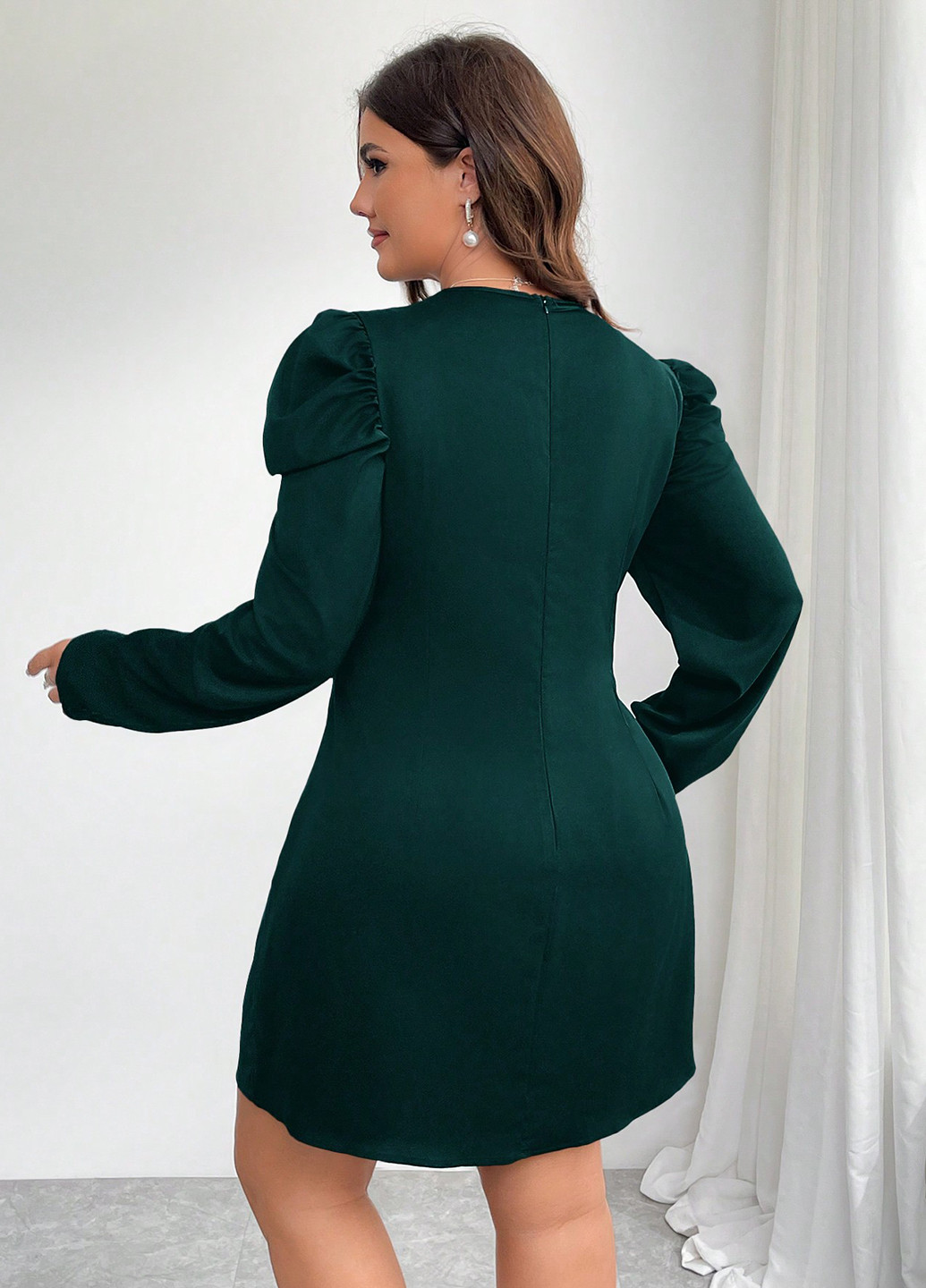 Смарагдова святковий, кежуал сукня футляр SHEIN однотонна
