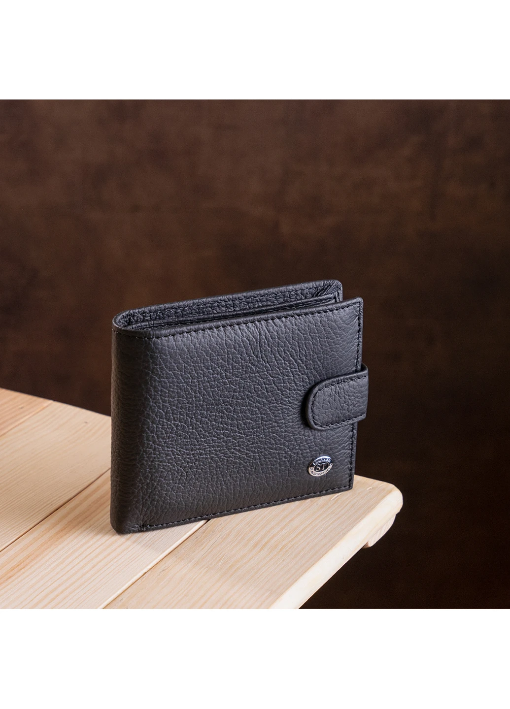 Чоловічий шкіряний гаманець 11,5х9,5х2,5 см st leather (252127691)