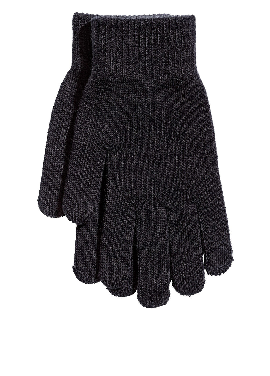 Перчатки H&M однотонные тёмно-серые кэжуалы акрил