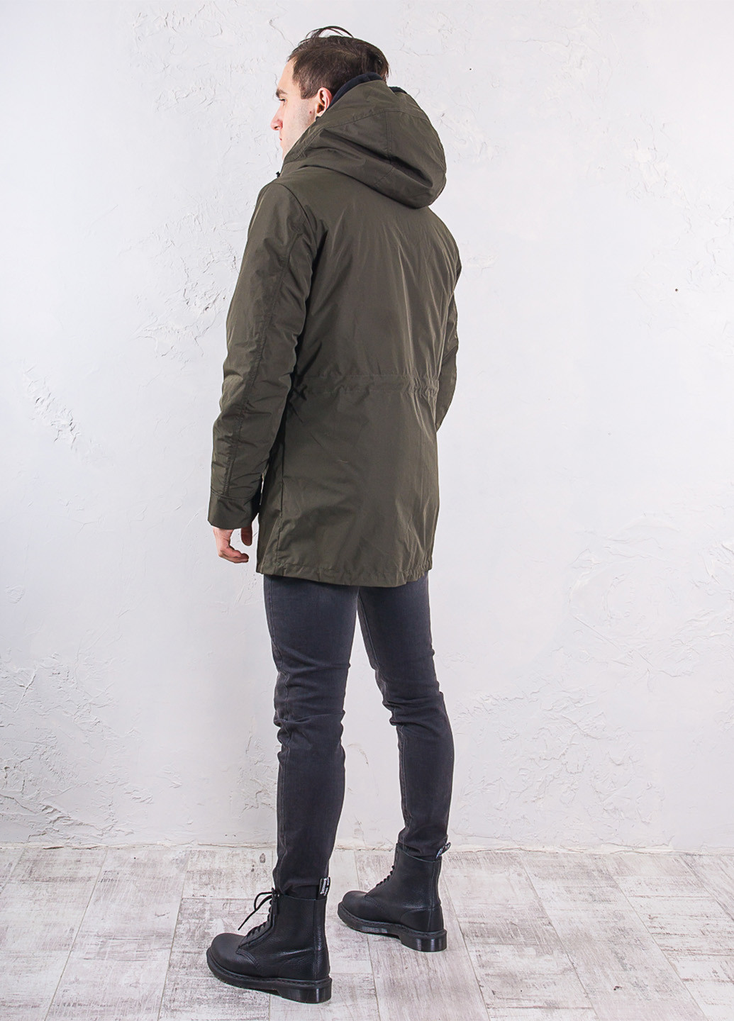 Оливковая (хаки) зимняя куртка Yuko