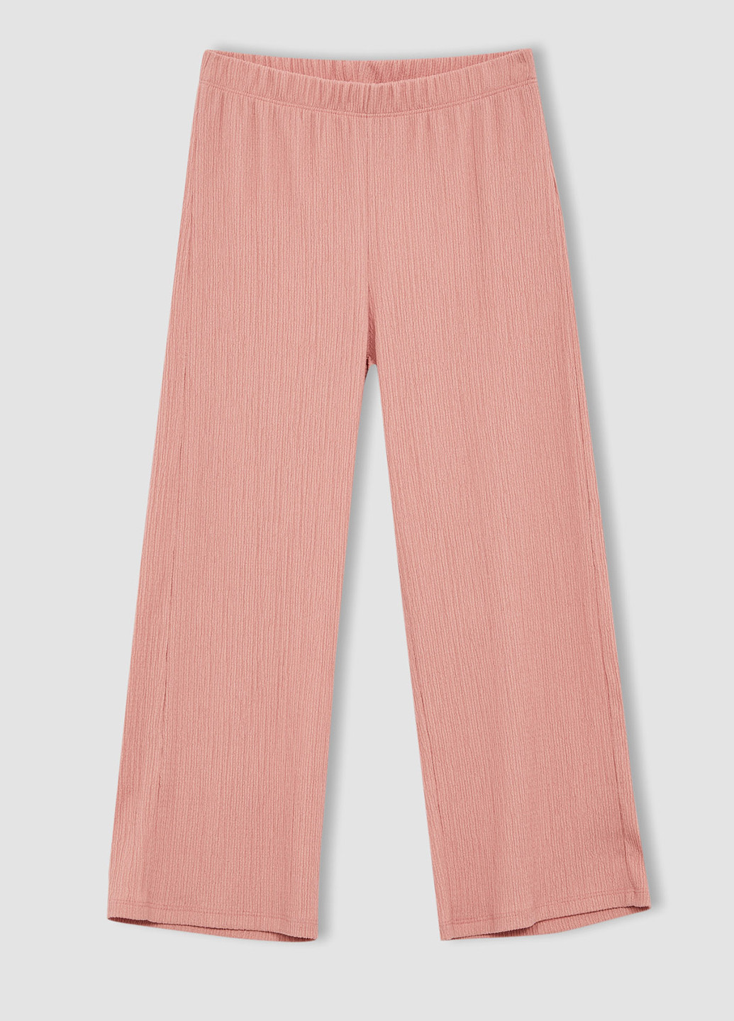 Розовые кэжуал демисезонные прямые брюки DeFacto