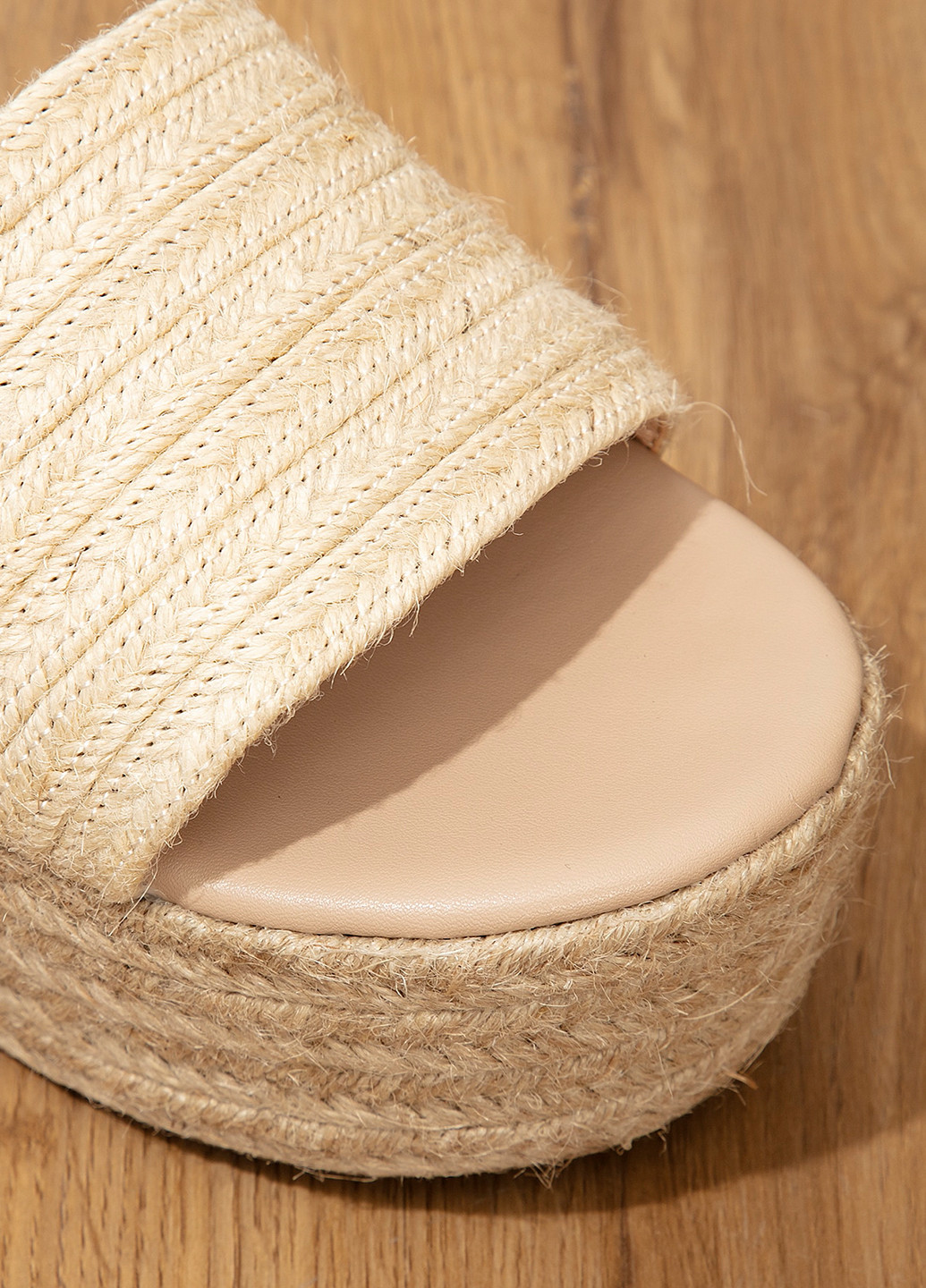 Кремовые эспадрильи SHEIN плетение