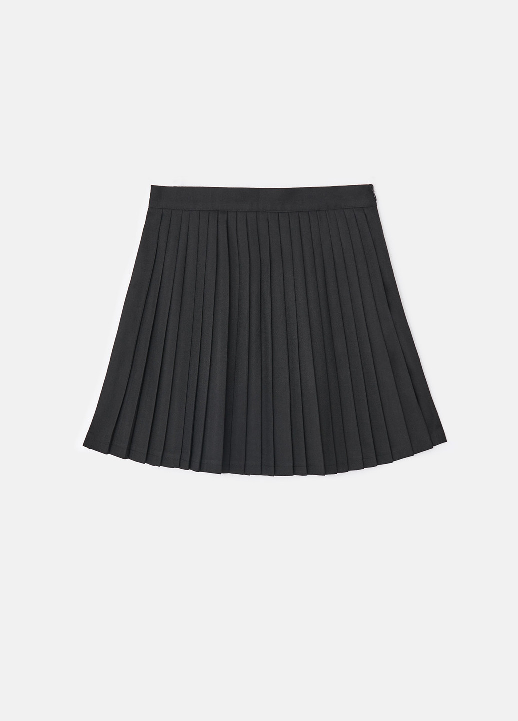 Черная кэжуал однотонная юбка House а-силуэта (трапеция), плиссе
