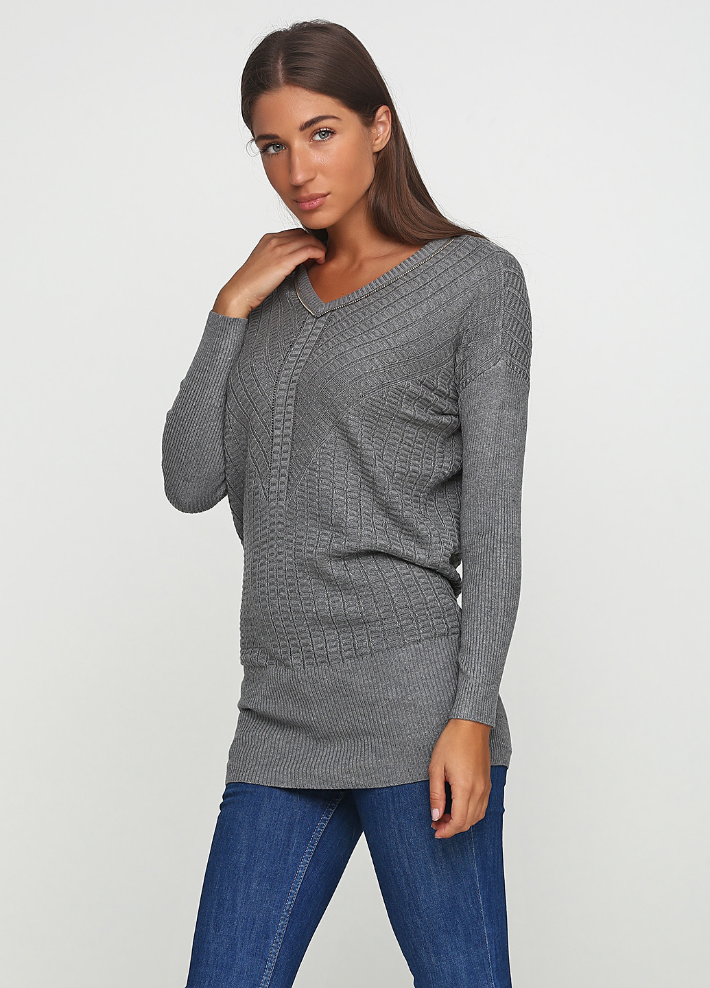 Серый демисезонный пуловер пуловер Only