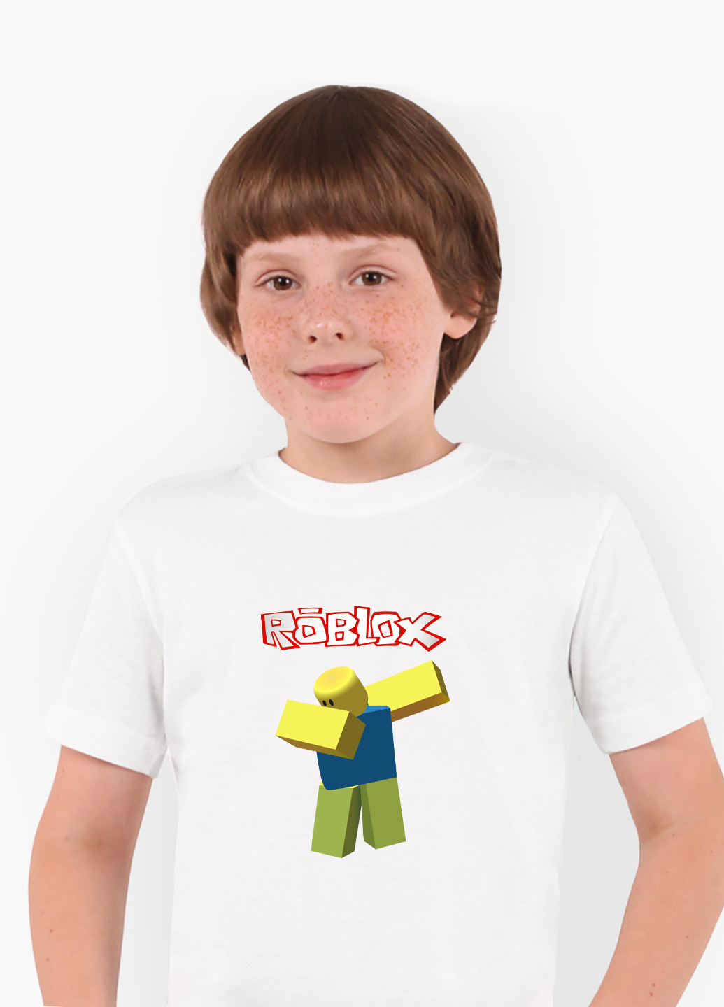 Белая демисезонная футболка детская роблокс (roblox)(9224-1707) MobiPrint