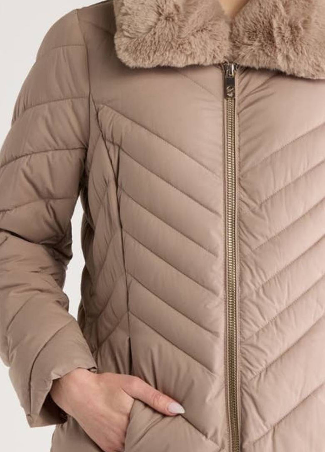 Бежевая демисезонная куртка куртка-пальто Michael Kors