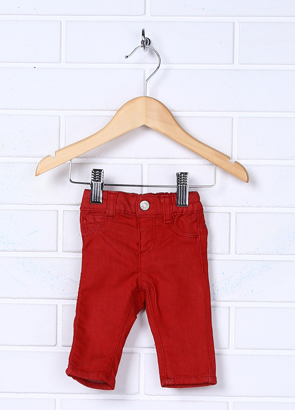 Красные демисезонные со средней талией джинсы United Colors of Benetton