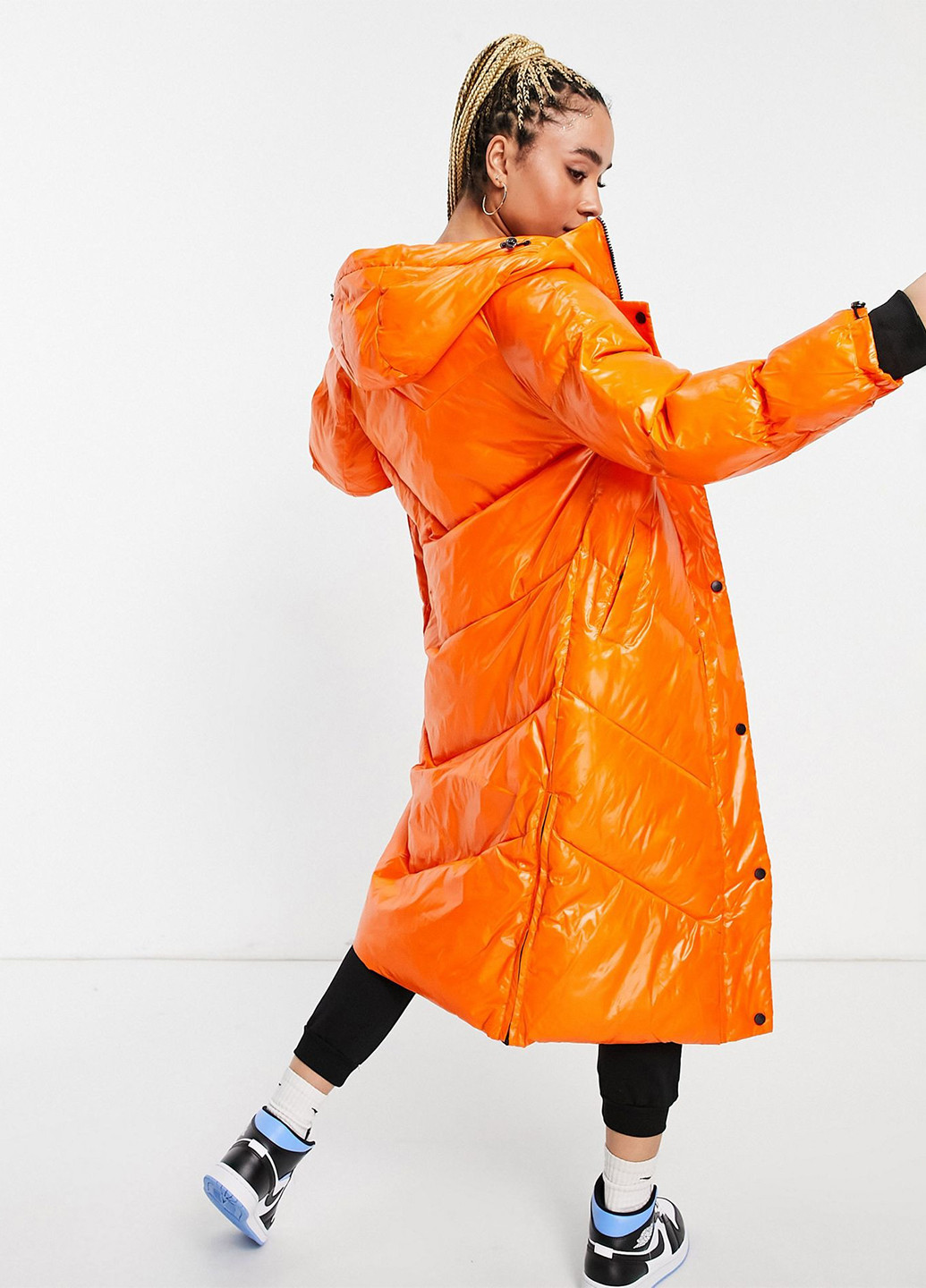 Оранжевая демисезонная куртка куртка-одеяло NA-KD