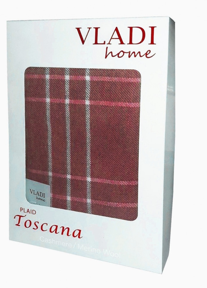 Плед кашемировый в коробке Тоскана 140х200 серо-розово-белый Vladi (254001999)
