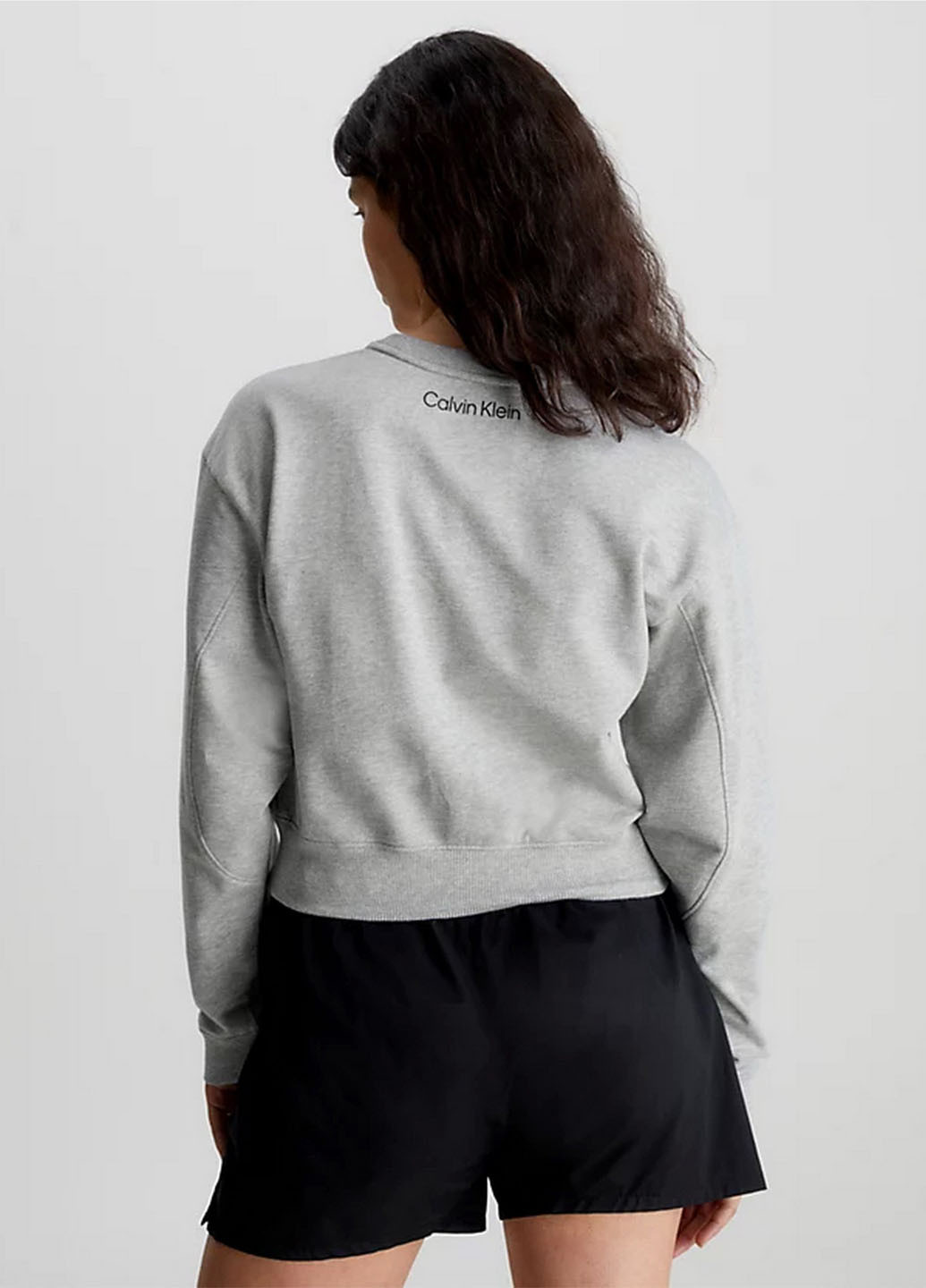 Серый свитшот Calvin Klein Underwear логотип без декора (329038455)