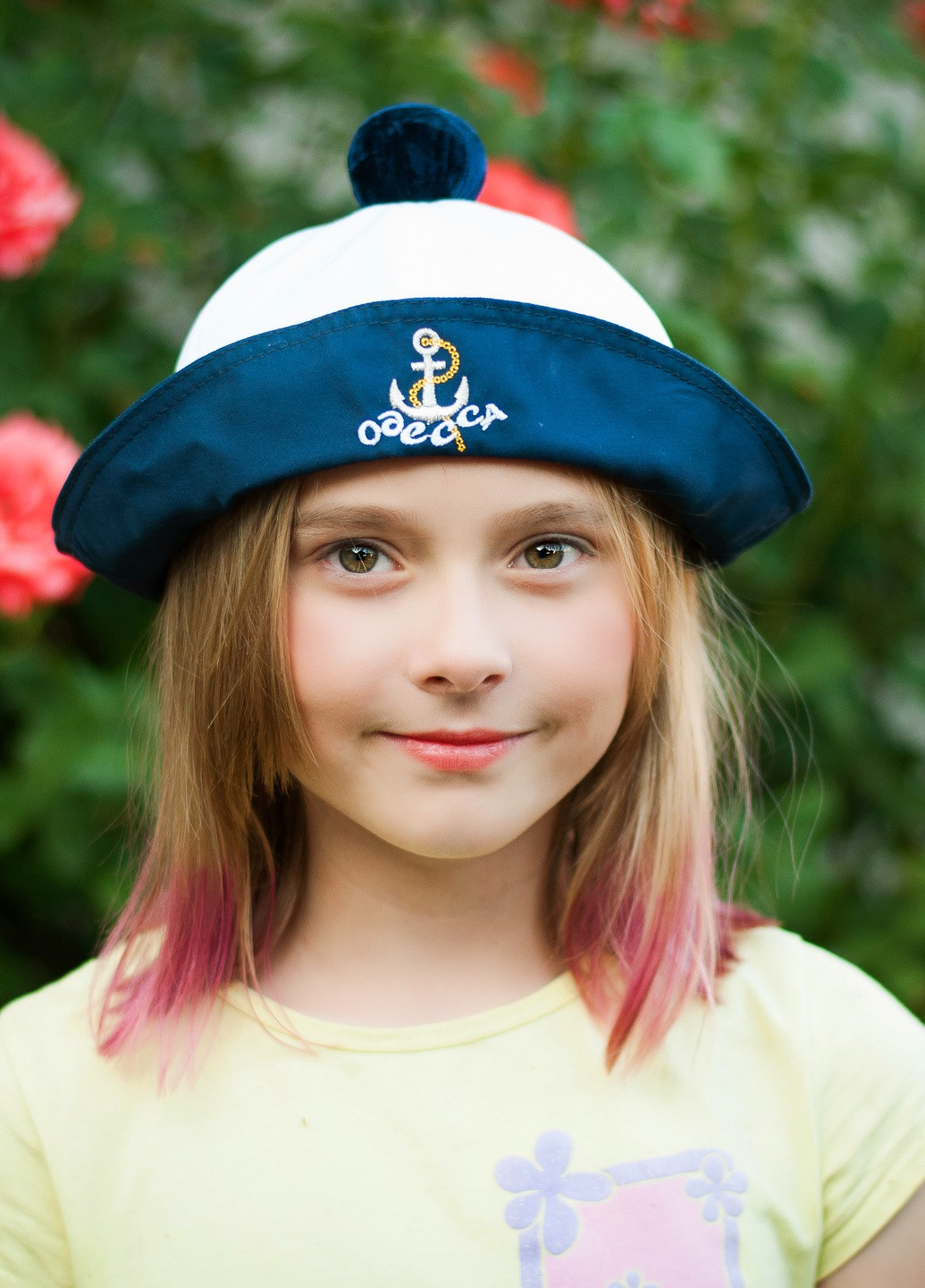 Папайка моряка белая c тёмно-синими полями с надписью "Юнга" Детская Добрий Одесит (227750556)
