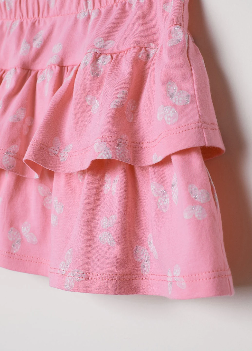 Розовая кэжуал с рисунком бабочки юбка H&M клешированная