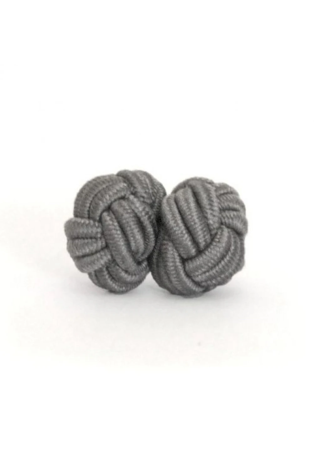 Запонки Серые Тканевые Handmade (193411189)