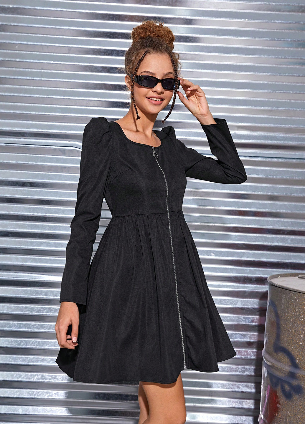 Чёрное платье SHEIN (316820902)