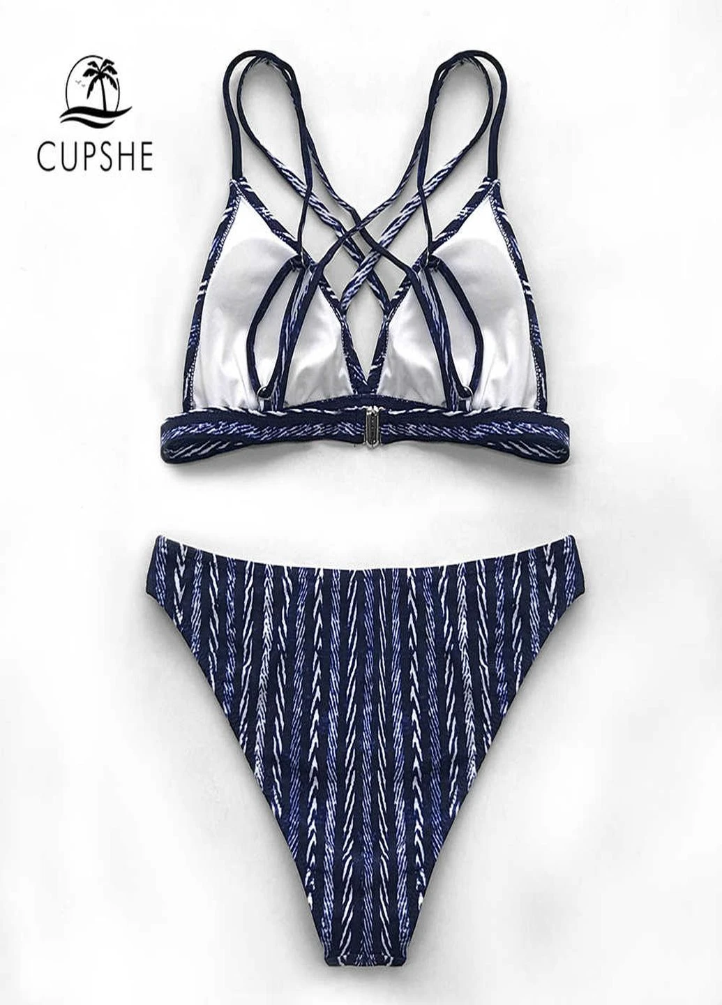 Синий летний купальник CUPSHE