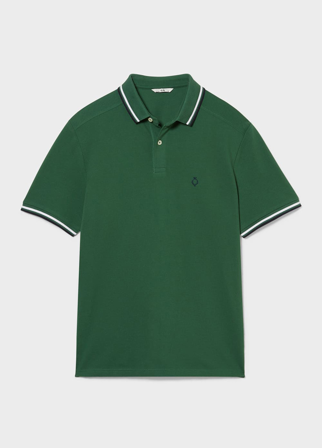 Зеленая футболка-поло для мужчин C&A однотонная