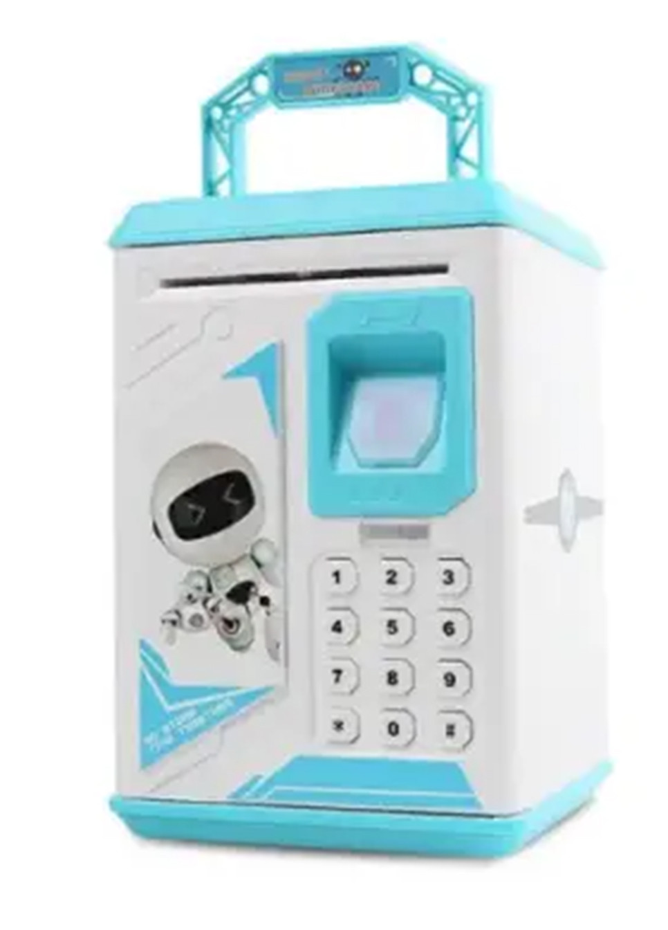 Дитяча електронна скарбничка сейф з кодовим замком і відбитком пальця ROBOT BODYGUARD No Brand (253582148)