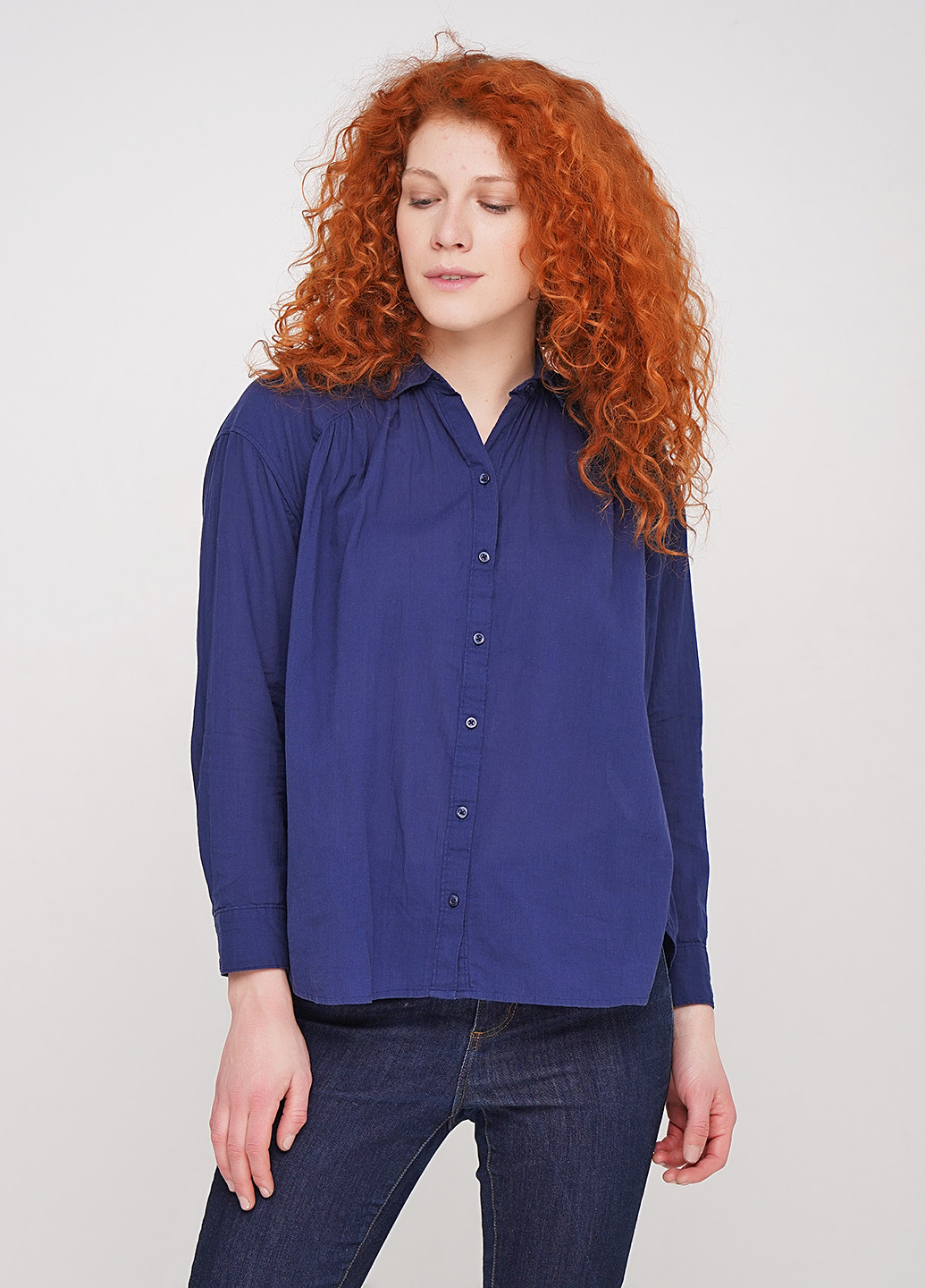 Темно-синяя демисезонная блуза Gap