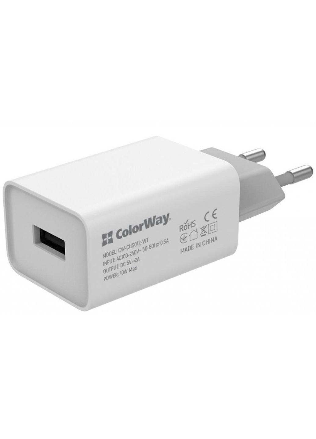 Зарядное устройство (CW-CHS012-WT) Colorway 1usb auto id 2a (10w) (253506986)