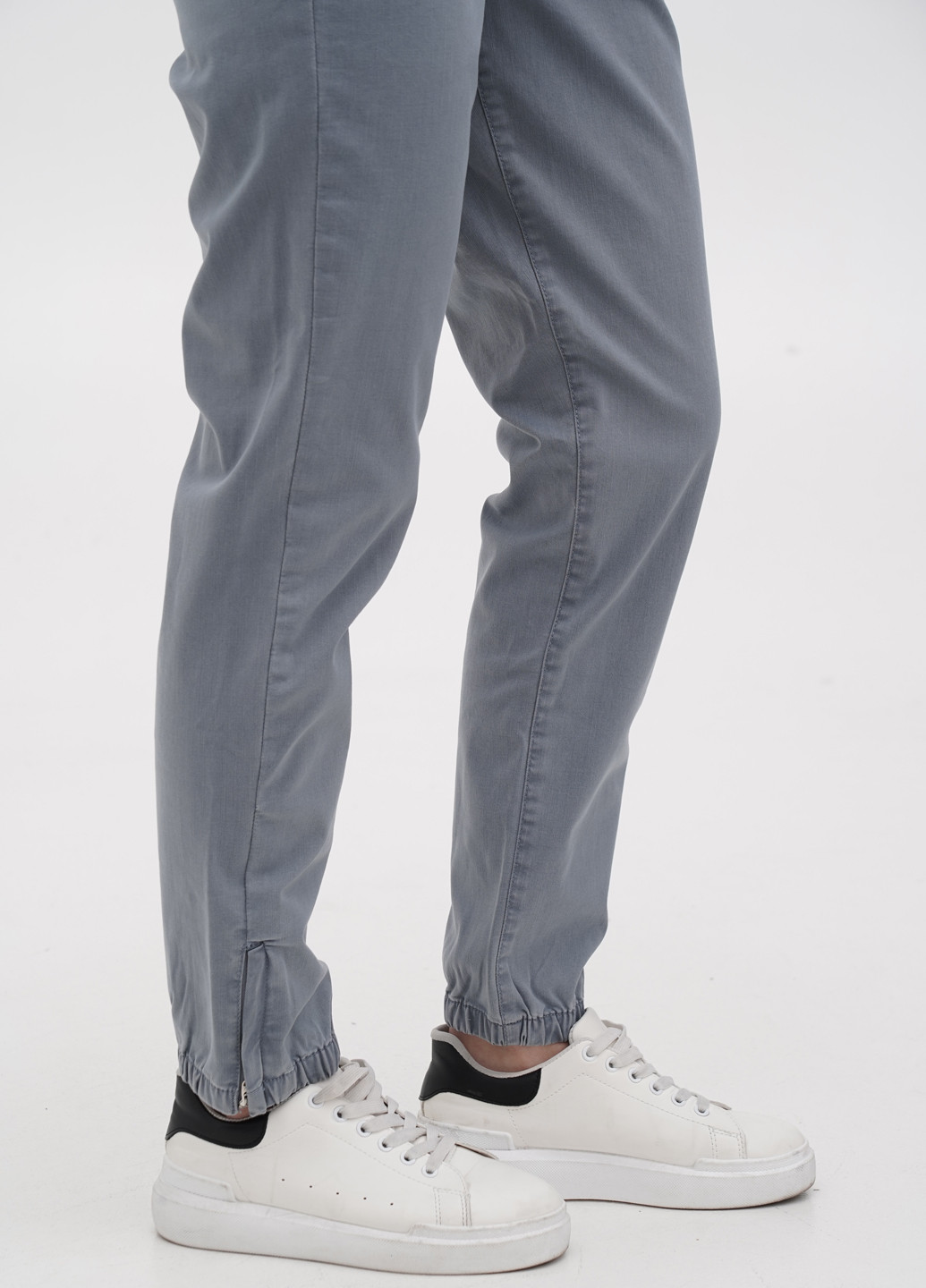 Серо-голубые кэжуал демисезонные джоггеры брюки Marks & Spencer
