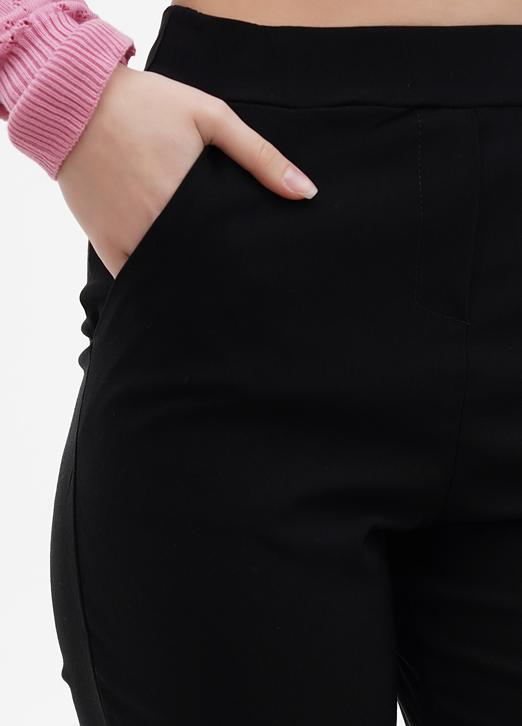 Черные кэжуал демисезонные зауженные, укороченные брюки Boohoo
