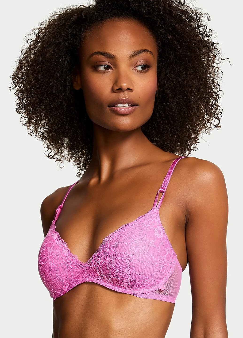 Розовый демисезонный комплект (бюстгальтер, трусики) Victoria's Secret