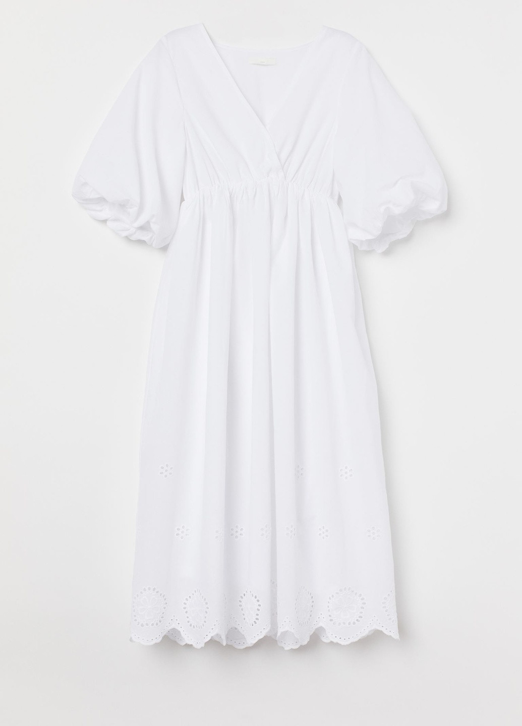 Белое вечернее платье для беременных H&M однотонное