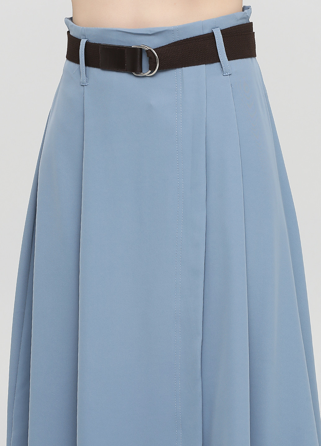 Серо-голубая кэжуал однотонная юбка Imperial клешированная