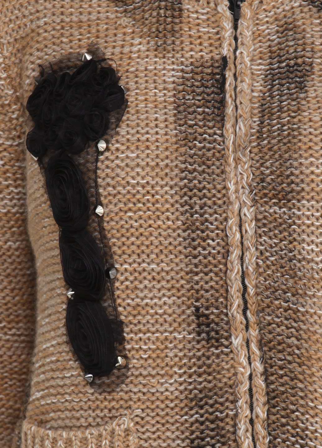 Кофта H&M с длинным рукавом однотонная коричневая кэжуал