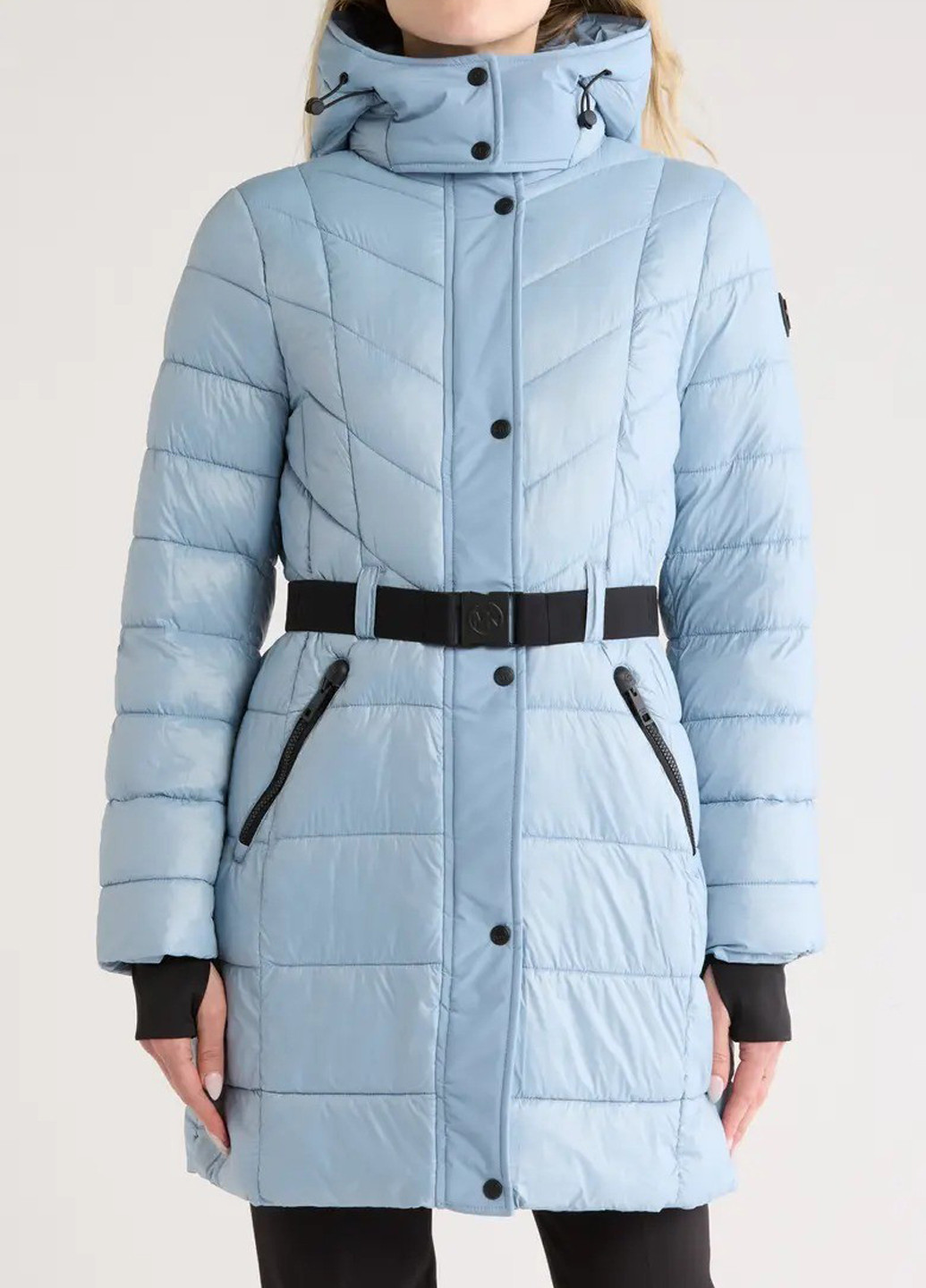Голубая зимняя куртка Michael Kors