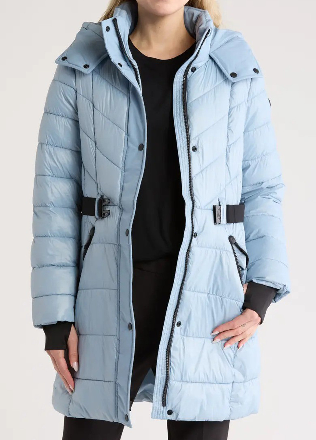 Голубая зимняя куртка Michael Kors