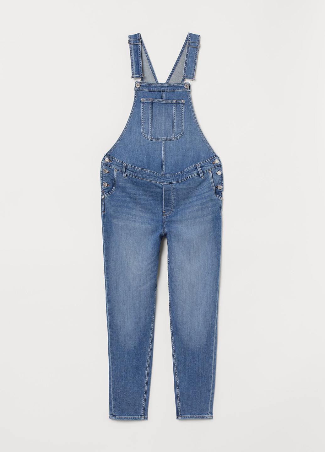 Комбінезон H&M комбінезон-брюки однотонний темно-синій джинсовий бавовна