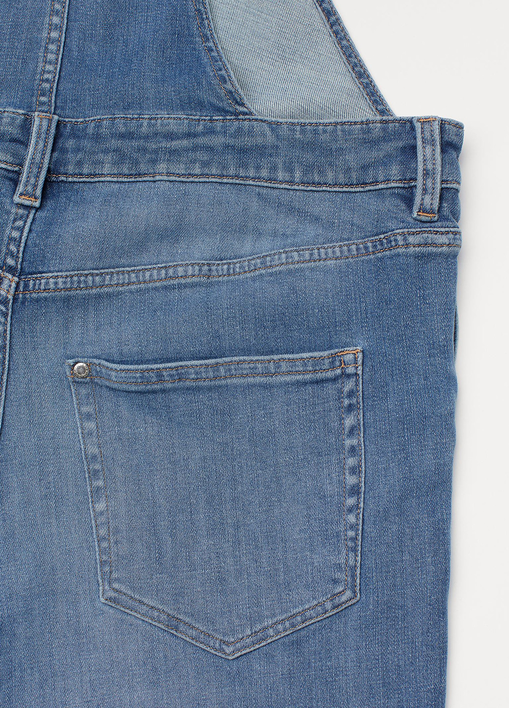 Комбінезон H&M комбінезон-брюки однотонний темно-синій джинсовий бавовна