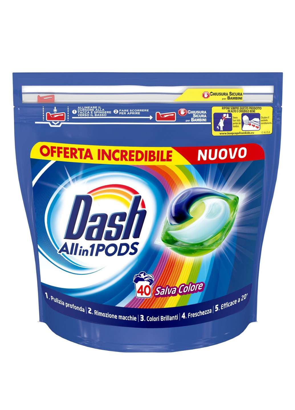 Гель-капсулы для стирки 3в1 Color (40 стирок) Dash (225204094)