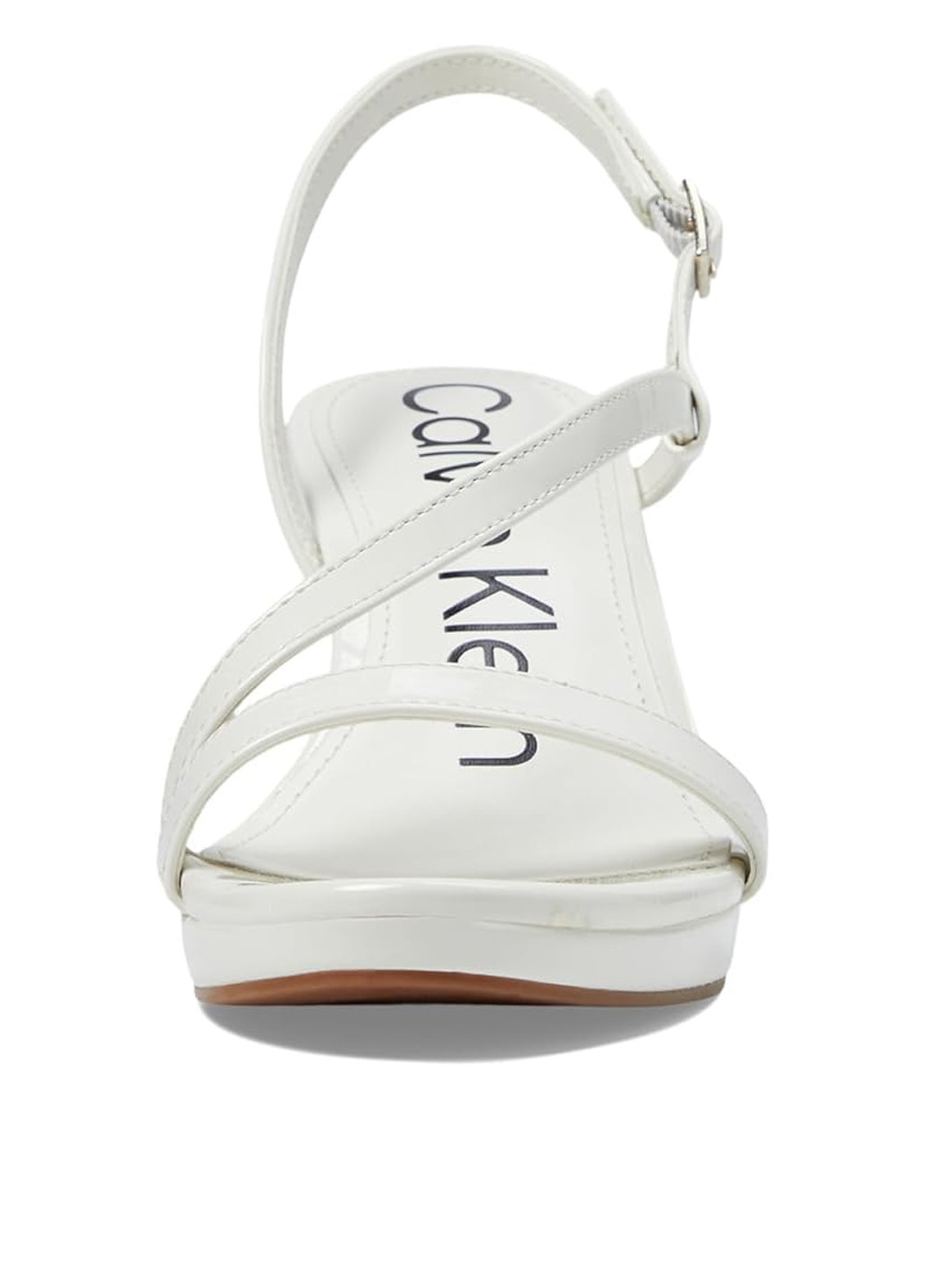 Молочные босоножки Calvin Klein с ремешком с белой подошвой