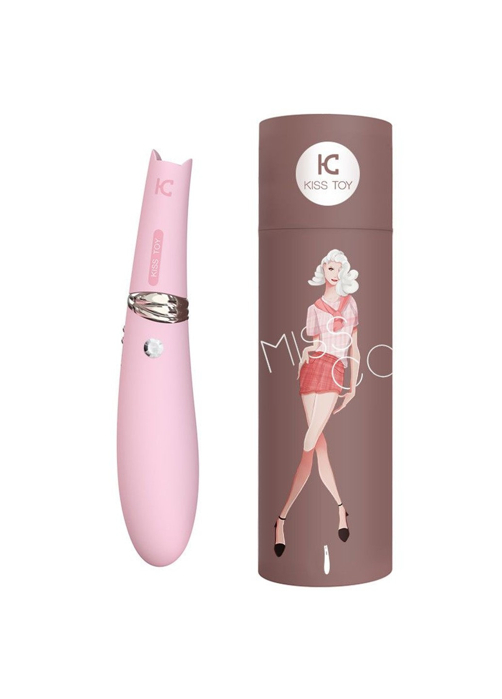 Вакуумний стимулятор з вібрацією Miss CC Pink, можна використовувати як вібратор, діаметр 3,6 KisToy (254734176)